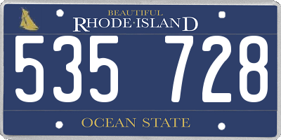 RI license plate 535728