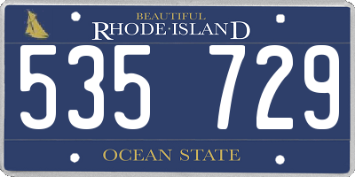 RI license plate 535729