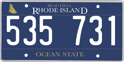 RI license plate 535731