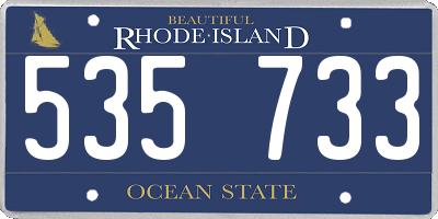 RI license plate 535733