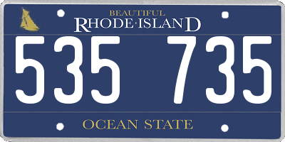 RI license plate 535735