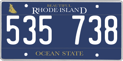 RI license plate 535738