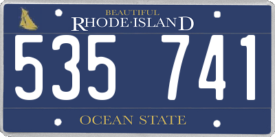 RI license plate 535741