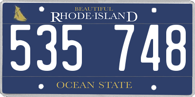RI license plate 535748
