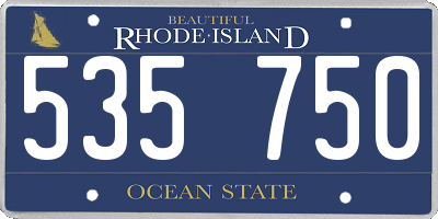 RI license plate 535750