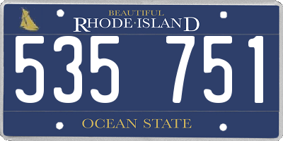 RI license plate 535751