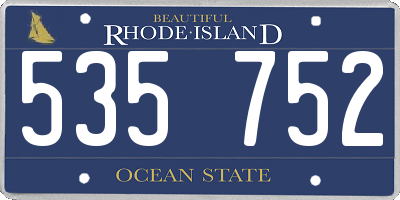 RI license plate 535752