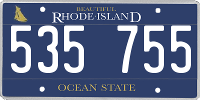 RI license plate 535755