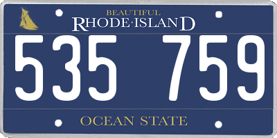 RI license plate 535759