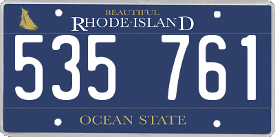 RI license plate 535761