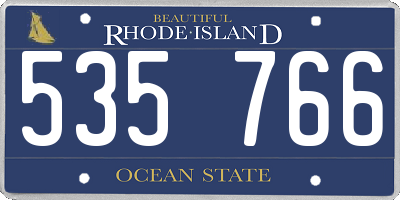 RI license plate 535766