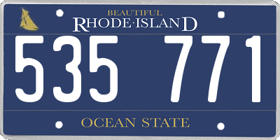 RI license plate 535771