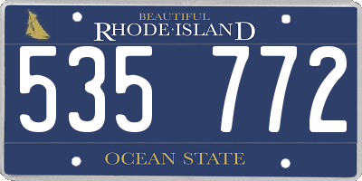 RI license plate 535772