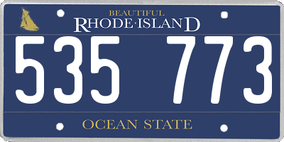 RI license plate 535773