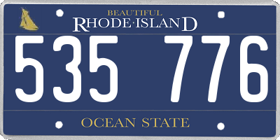 RI license plate 535776