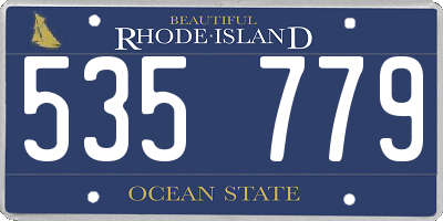 RI license plate 535779