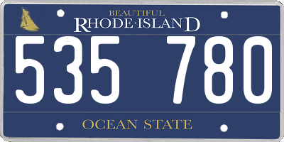 RI license plate 535780
