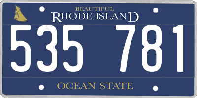 RI license plate 535781