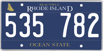 RI license plate 535782