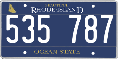 RI license plate 535787