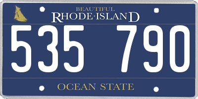 RI license plate 535790