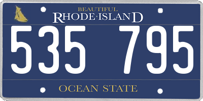 RI license plate 535795