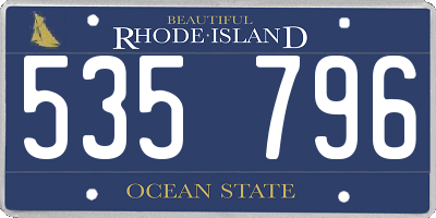 RI license plate 535796