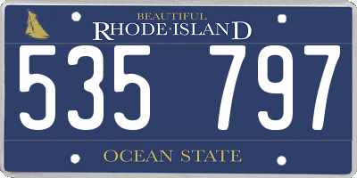 RI license plate 535797
