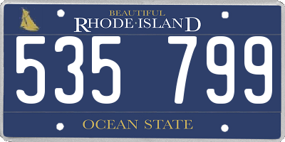 RI license plate 535799