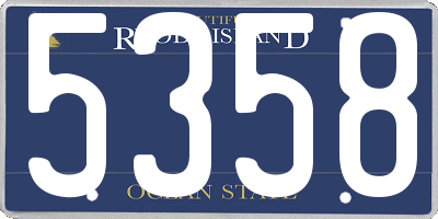 RI license plate 5358