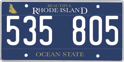 RI license plate 535805