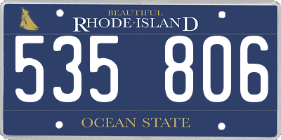 RI license plate 535806
