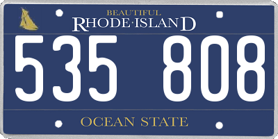 RI license plate 535808