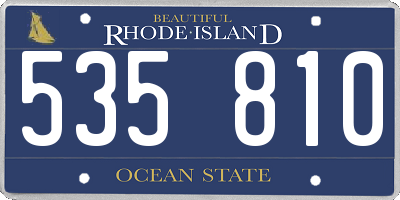 RI license plate 535810