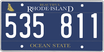 RI license plate 535811