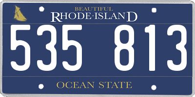 RI license plate 535813