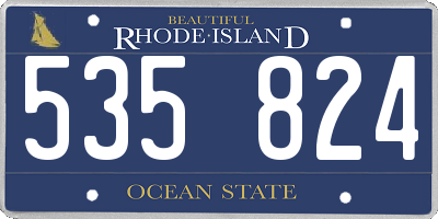 RI license plate 535824