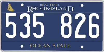 RI license plate 535826