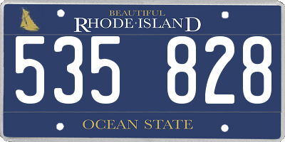RI license plate 535828