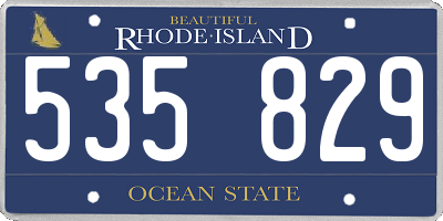 RI license plate 535829