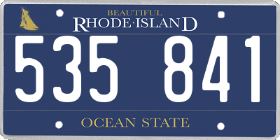RI license plate 535841
