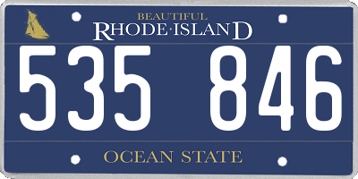 RI license plate 535846