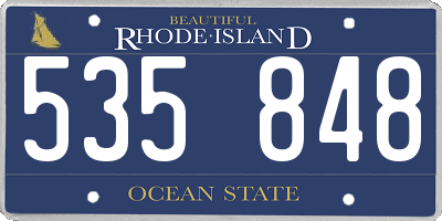 RI license plate 535848