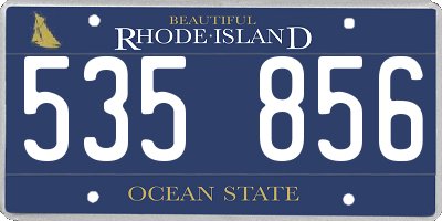 RI license plate 535856
