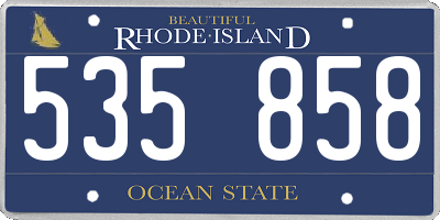 RI license plate 535858