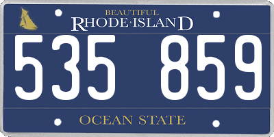 RI license plate 535859