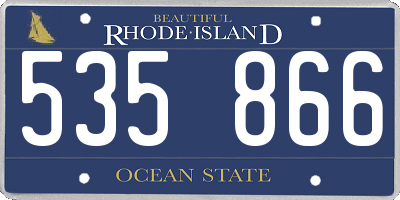 RI license plate 535866
