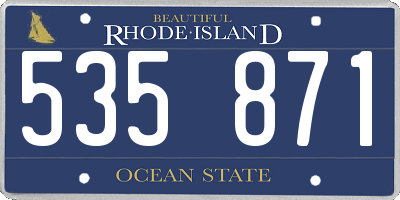 RI license plate 535871