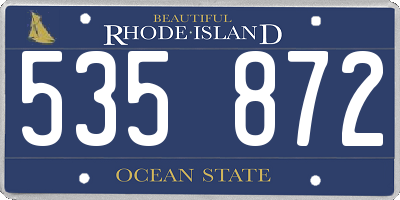 RI license plate 535872
