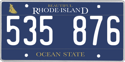 RI license plate 535876